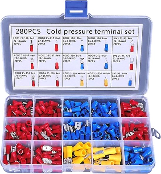 Kabelschoenen set van 280 - geïsoleerd
