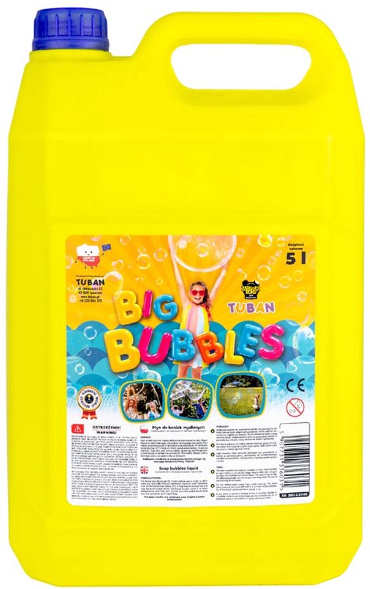 Tuban bellenblaas vloeistof - grote bellen - 5 liter navulling