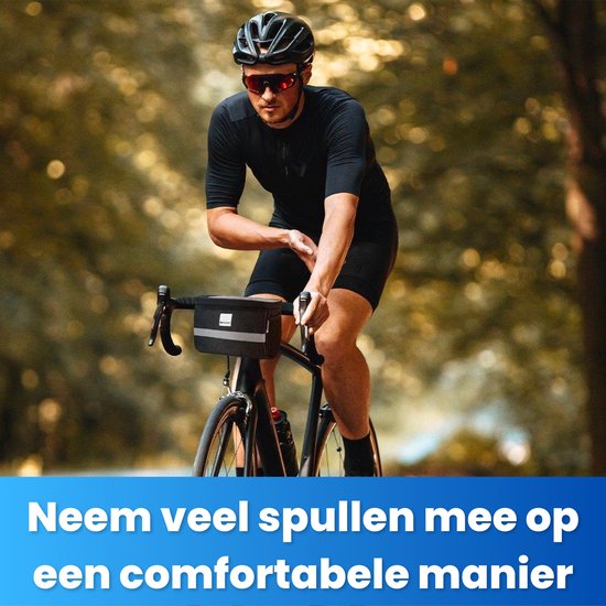 Wozinsky WBB12BK fietstas - voor stuur - 2 liter - reflecterende streep - Zwart