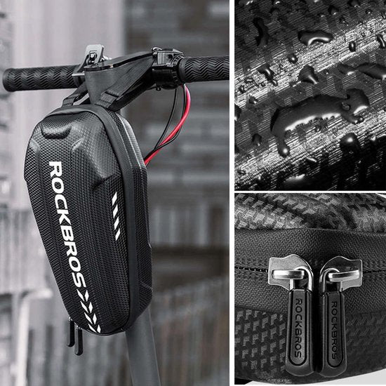 Rockbros stuurtas - elektrische step - waterdicht 3 liter - Carbon Fiber Zwart
