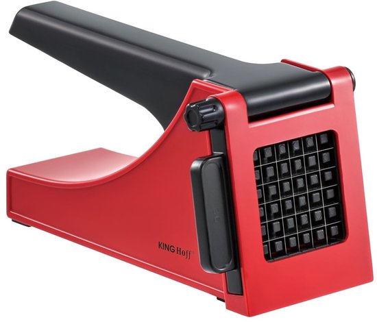 Kinghoff frietsnijder - 36×10 mm - RVS messen - Rood