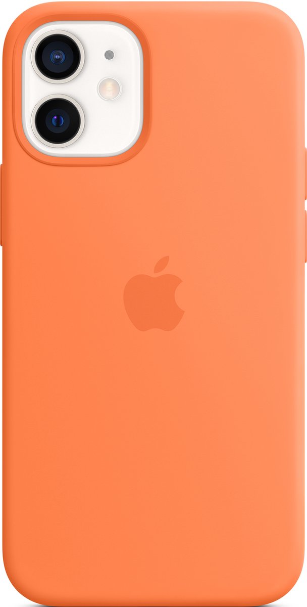 Apple iPhone 12 Mini hoesje - siliconen MagSafe - Kumquat Oranje