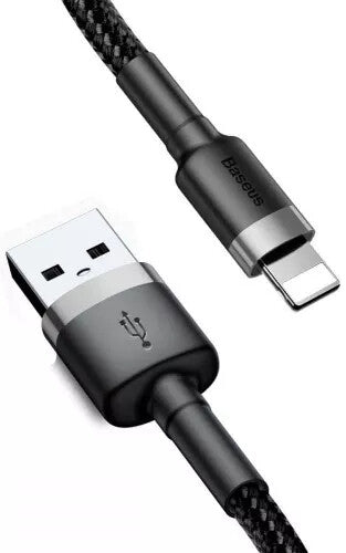 Baseus Cafule USB naar Lightning Kabel 1,5 A - 2 meter - Zwart/Grijs