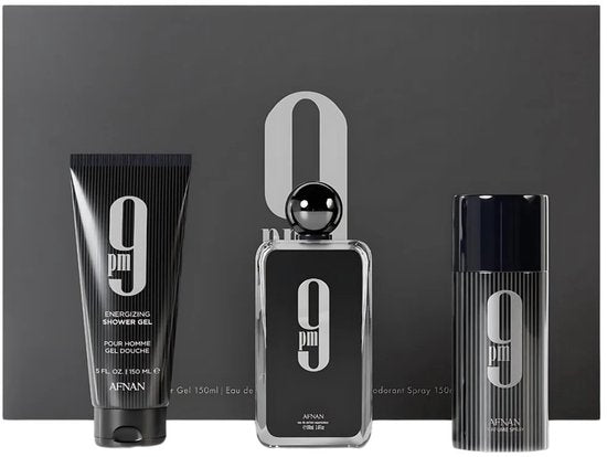 Afnan 9pm herenparfum geschenkset - eau de parfum met showergel en deospray - 100 ml