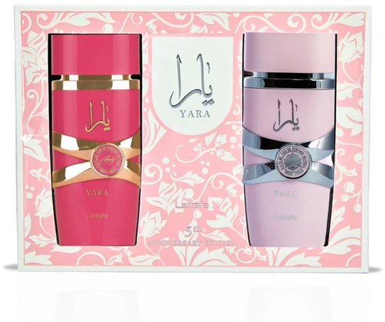 Lattafa Yara cadeauset - 5th Anniversary Edition - Yara Candy eau de parfum 100 ml + Yara eau de parfum 100 ml - voor dames
