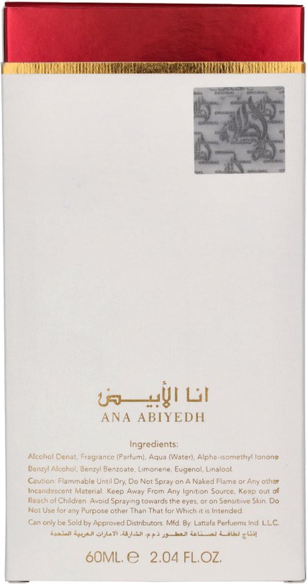 Lattafa Ana Abiyedh Rouge eau de parfum - 60 ml