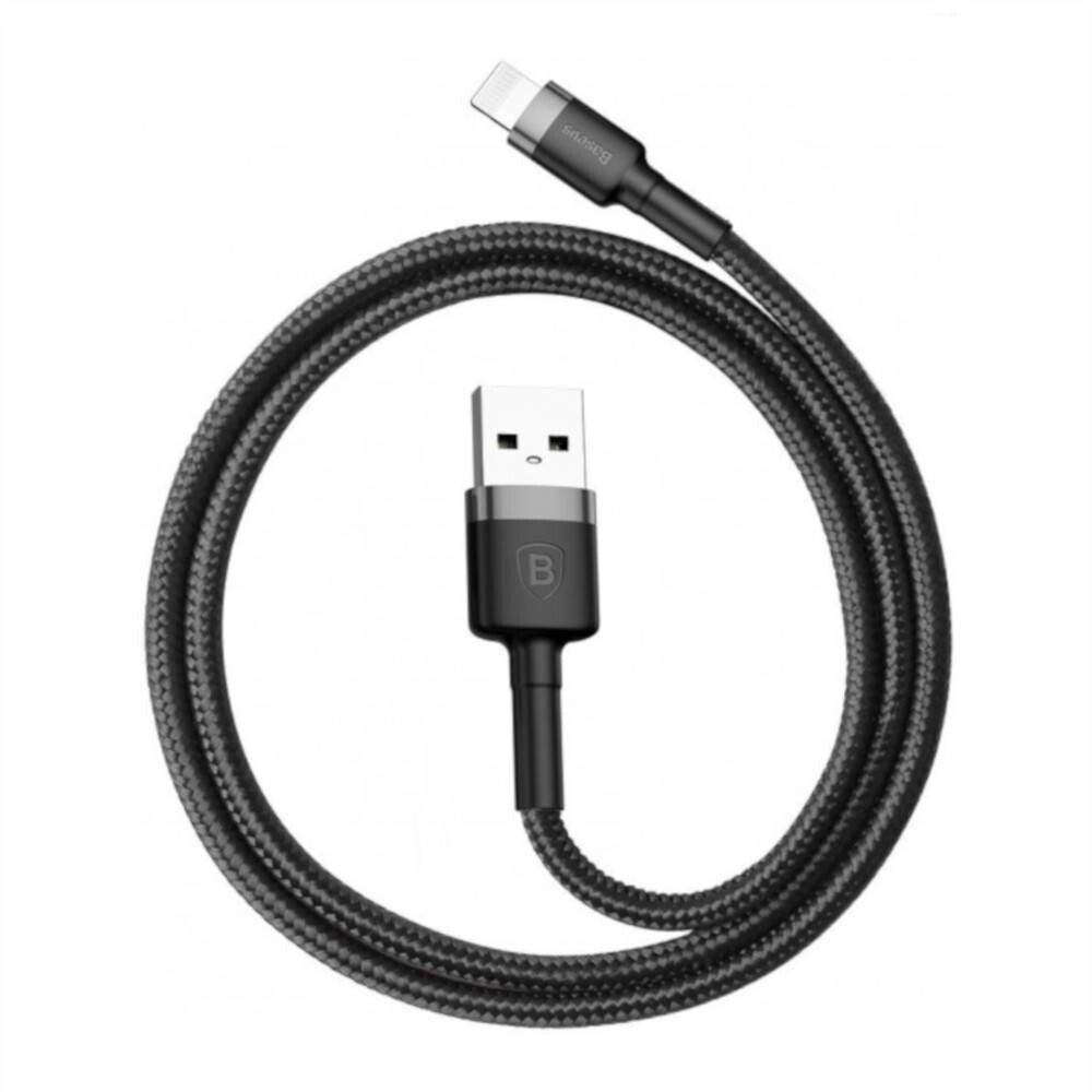 Baseus Cafule USB naar Lightning Kabel 1,5 A - 2 meter - Zwart/Grijs