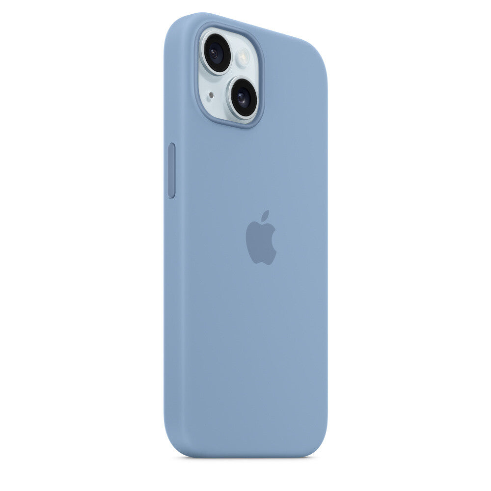 Apple iPhone 15 Silicone Case met MagSafe - Winterblauw