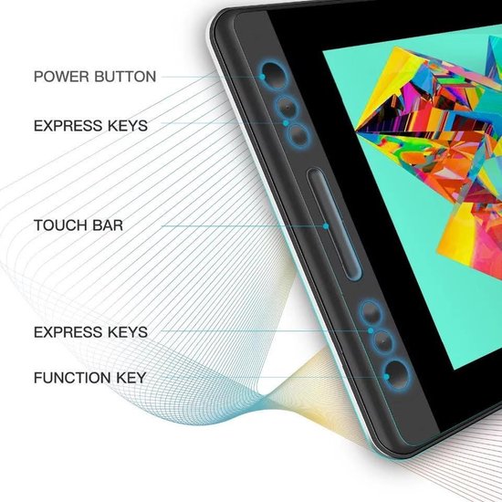 Huion Kamvas Pro 13 grafische tablet - 5.080 lpi - 293,76×165,24 mm - Zwart