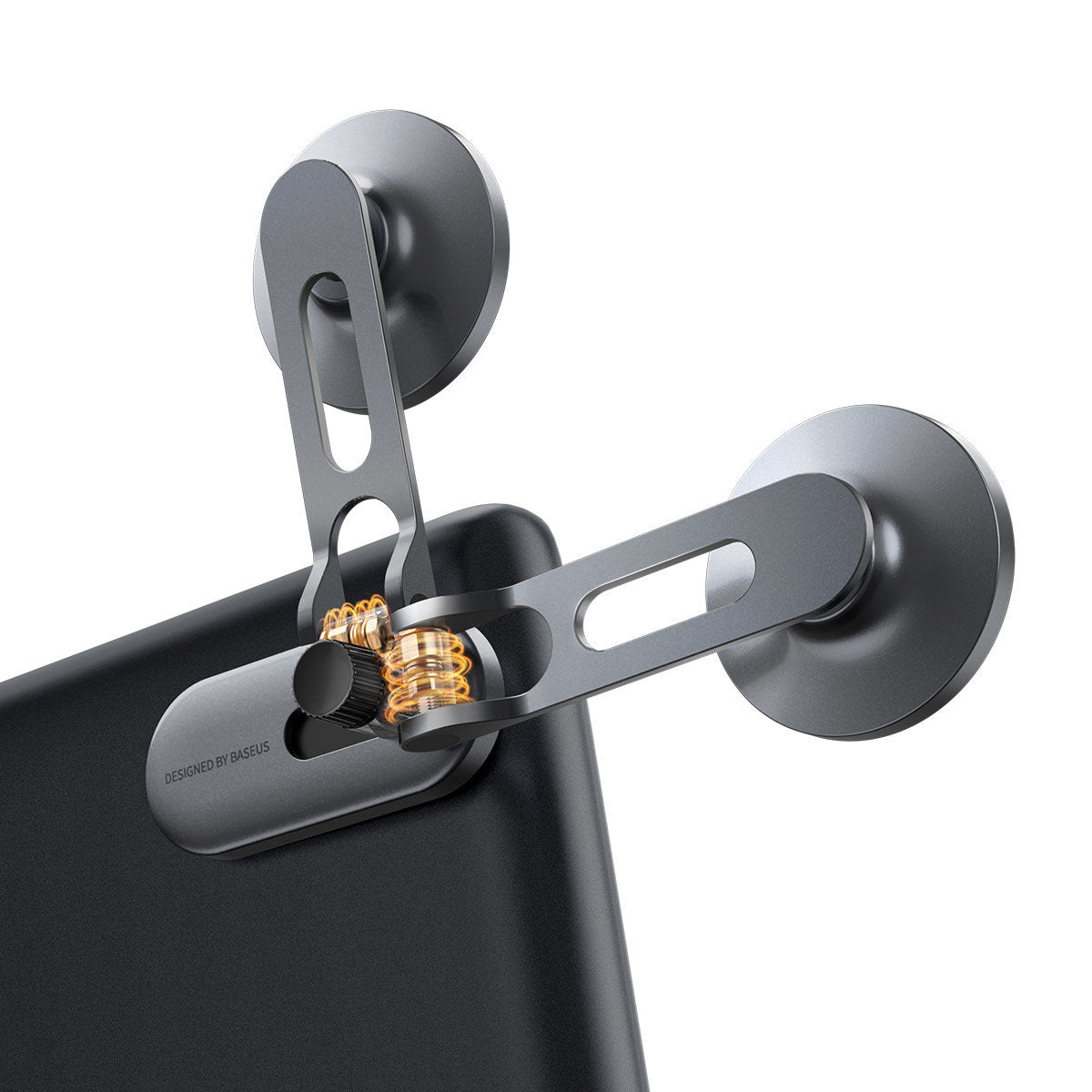 Baseus T-Space Foldable Magnetic Phone Holder Suitable for Tesla Car - Compatible with MagSafe - Adjustable - Silver