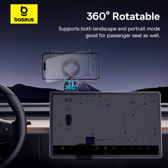 Baseus C02 Go telefoonhouder auto - magnetisch voor dashboard - MagSafe - buigbaar en verstelbaar - Zwart