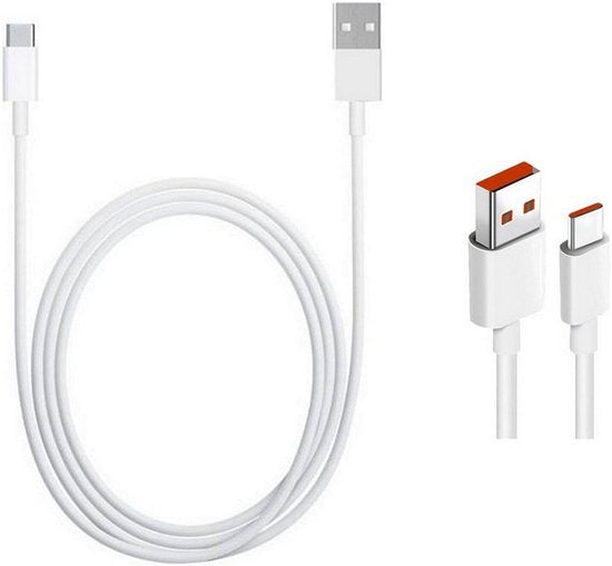 Xiaomi USB-A naar USB-C kabel - 6A 1 m - Wit