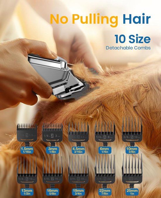 Oneisall hondentondeuse RFC-676 - poot- en vachttrimmer - draadloos oplaadbaar - voor kat en hond