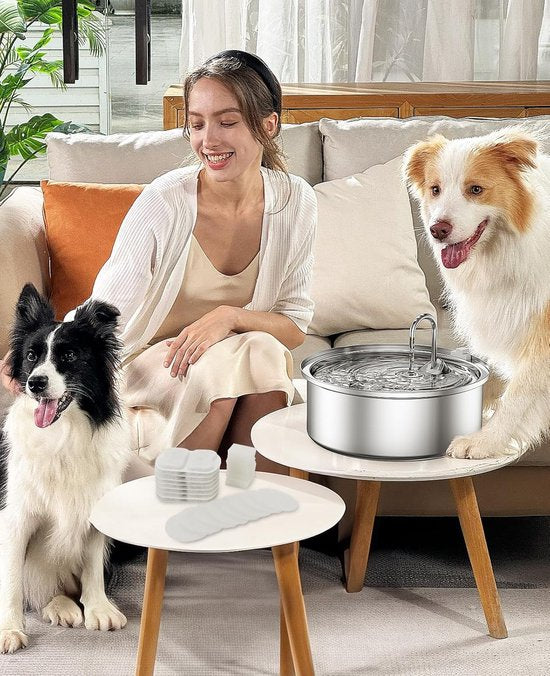 Oneisall drinkfontein filter refill set van 8 - voor waterdispenser 7 liter - kat en hond - 2 stuks