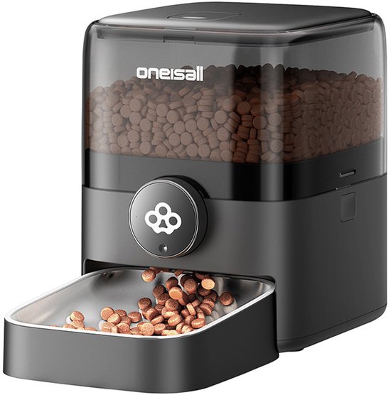 Oneisall voerautomaat PF06 - automatisch met app en WiFi - 3 liter reservoir - draadloos - voor kat en hond