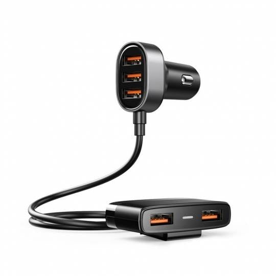 Joyroom Autolader met 5 USB-poorten (Quick Charge 3.0) - Zwart