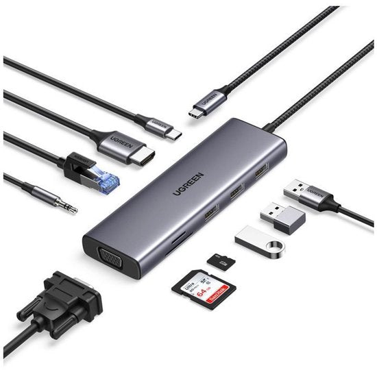 Ugreen Revodok USB-C hub - 6-in-1 met 4K HDMI - 10.000 Mbit/s