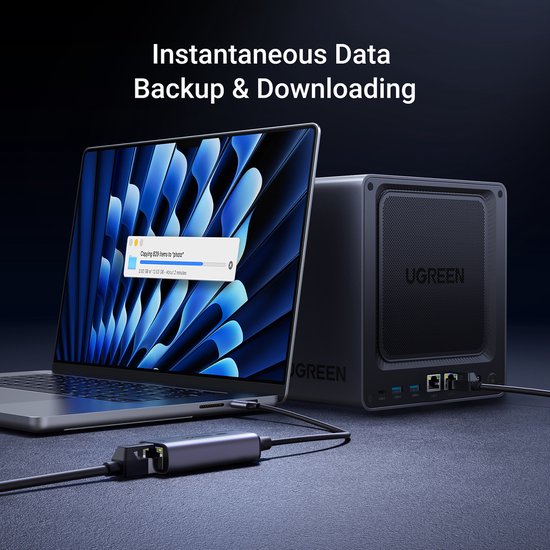 Ugreen CM648 ethernet adapter - USB-C naar RJ45 - 2,5 Gb/s - aluminium