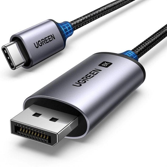 Ugreen CM556 kabel - USB-C naar DisplayPort 8K - 1 meter - Grijs
