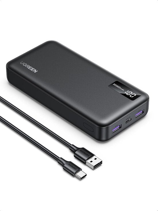 Ugreen PB312 powerbank - 20000 mAh - PD 20 w - Zwart