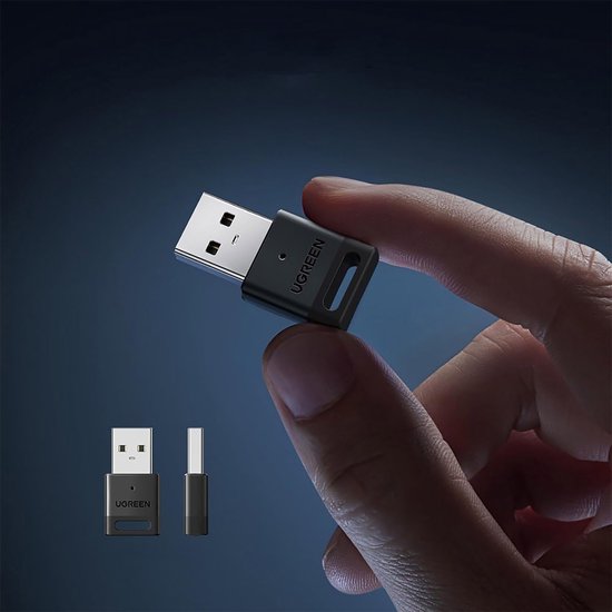Ugreen USB-A bluetooth adapter - 5.3 CM591 - Windows en Mac