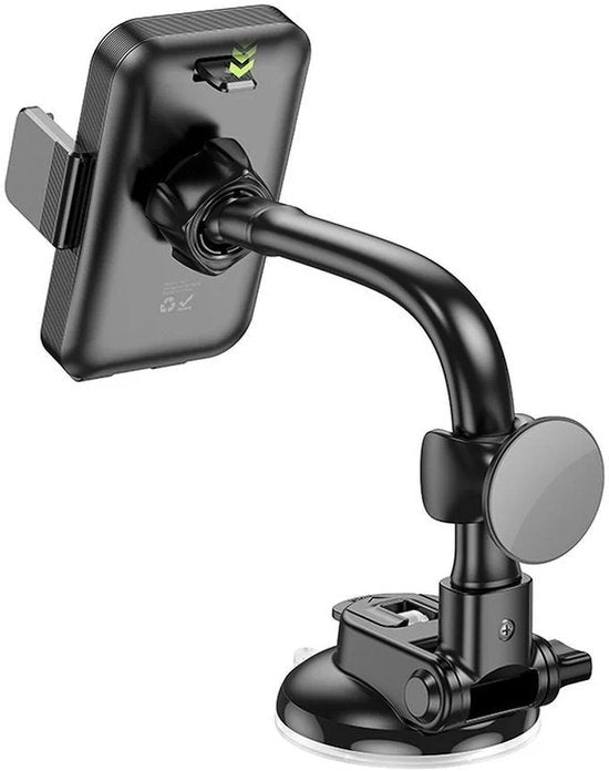 Hoco H27 telefoonhouder auto - 360° verstelbaar raam/dashboard - zwart