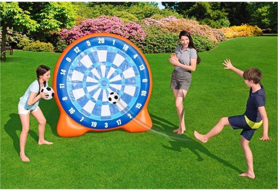 Bestway dartboard - opblaasbaar voetbal - inclusief 2 ballen