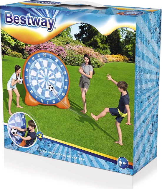 Bestway dartboard - opblaasbaar voetbal - inclusief 2 ballen