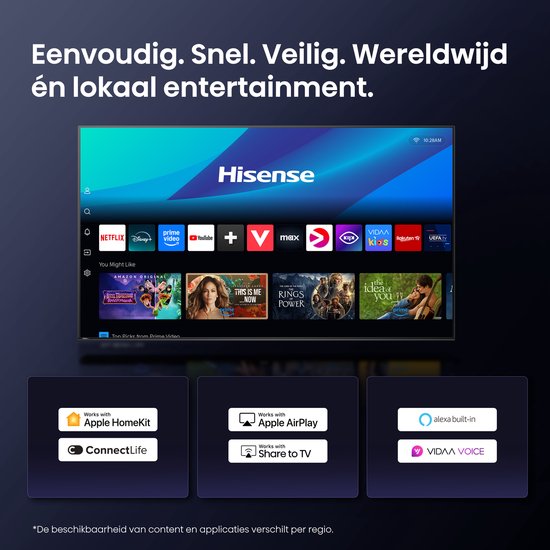Hisense 55U7Q televisie - 55 inch - 4K MiniLED 144hz - 2025