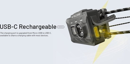 Nitecore NU20 Classic hoofdlamp - oplaadbaar via USB-C - 360 lm