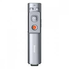 Baseus Orange Dot Multifunctionele Presentatie Afstandsbediening met Laserpointer - Grijs