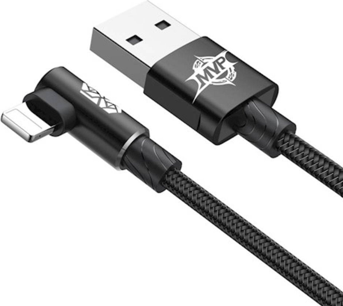 Baseus MVP USB naar Lightning Oplaadkabel 90¬¨‚àû Gaming Kabel - 1 meter