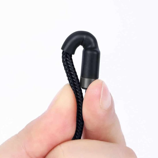 Baseus USB-C kabel - geweven nylon 3A - 1 m - Grijs