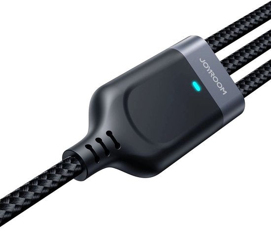 Joyroom kabel 3-in-1 - USB-A naar Lightning en USB-C en Micro-USB - 3,5 A - 1,2 m - Zwart