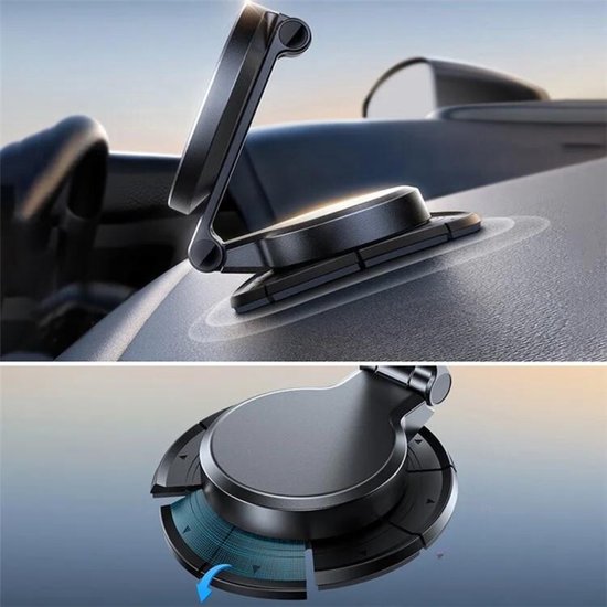 Joyroom telefoonhouder auto - magnetisch 360° draaibaar - voor dashboard en voorruit - 15 W - Zwart