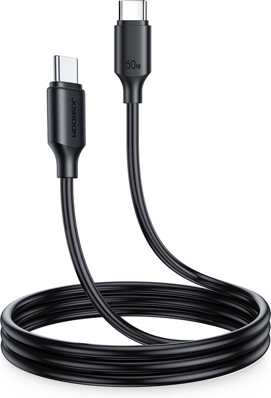 Joyroom USB-C kabel - 60W snellader 1 m - zwart