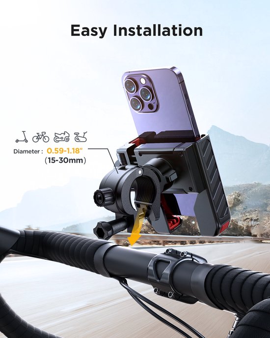 Joyroom phone holder bike - adjustable - universal