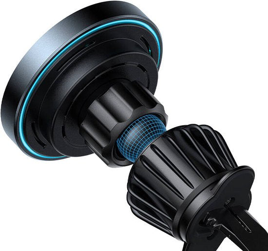Joyroom telefoonhouder auto - ventilatierooster - draadloze oplader 15W - MagSafe - 360° draaibaar - Zwart