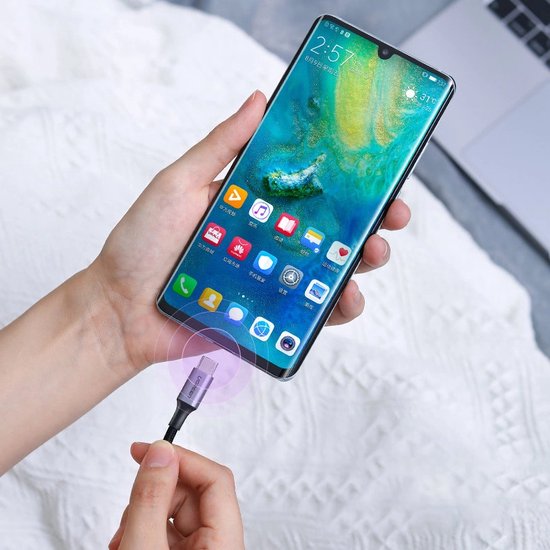 Ugreen USB-C kabel - 100W stroomvoorziening Quick Charge FCP 5A - 3 meter - Grijs
