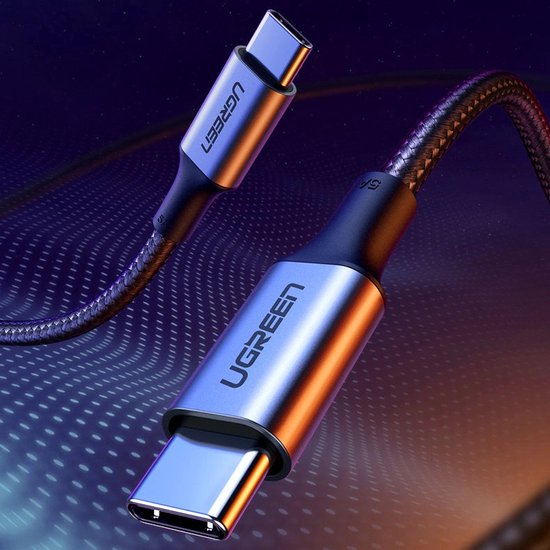 Ugreen USB-C kabel - 100W stroomvoorziening Quick Charge FCP 5A - 3 meter - Grijs