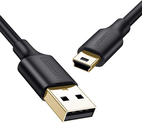 Ugreen USB naar mini USB kabel - 480 Mbps - 1,5 m - Zwart - US132