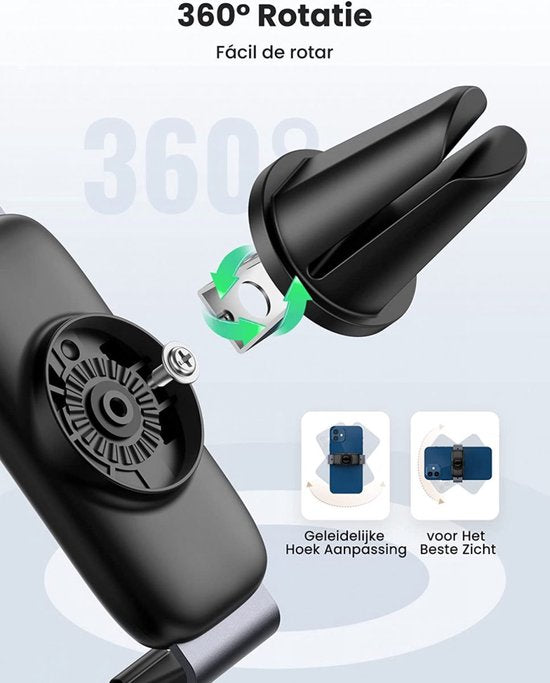 Ugreen telefoonhouder - universeel verstelbaar - ventilatierooster - Zwart