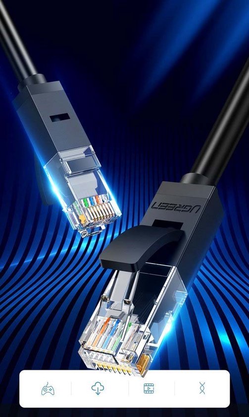 Ugreen internetkabel - CAT 6 UTP 1000 Mbps - 2 meter - Zwart