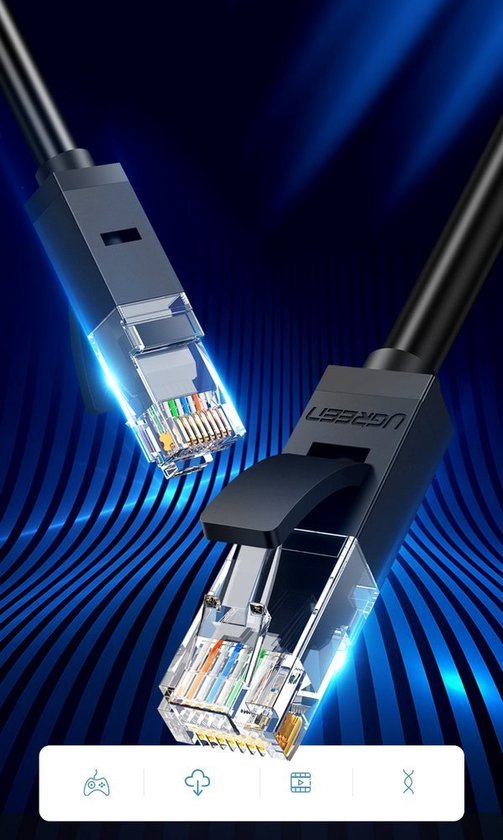 Ugreen internetkabel CAT6 RJ45 - 1000 Mbps - 5 meter - Zwart