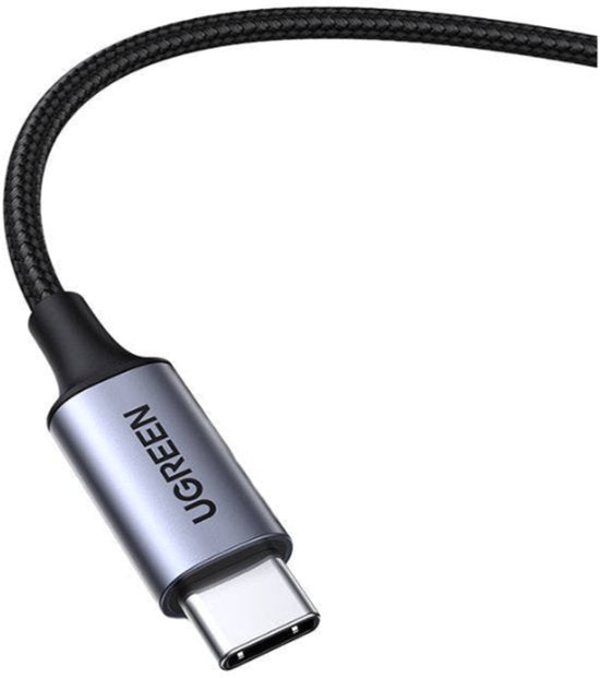 Ugreen stereo audiokabel - USB-C naar 3,5 mm AUX mini-jack - geschikt voor telefoon en tablet - 1 meter - Zwart
