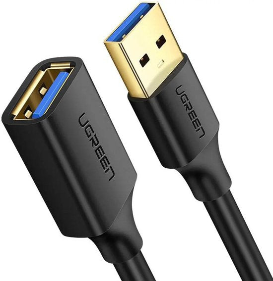 Ugreen USB verlengkabel - USB naar USB 3.0 - 1,5 meter - Zwart