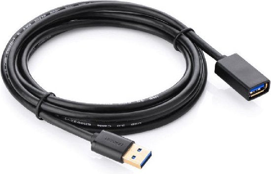 Ugreen USB verlengkabel - USB naar USB 3.0 - 3 meter - Zwart
