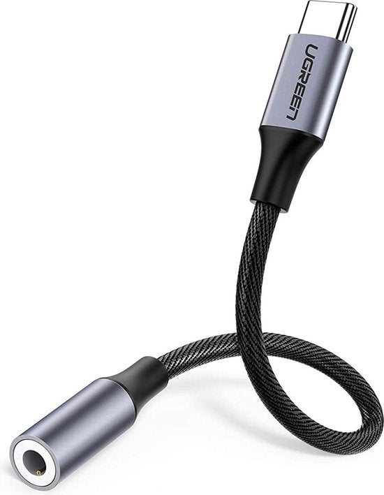 Ugreen USB-C naar 3,5 mm jack adapter - 11 cm