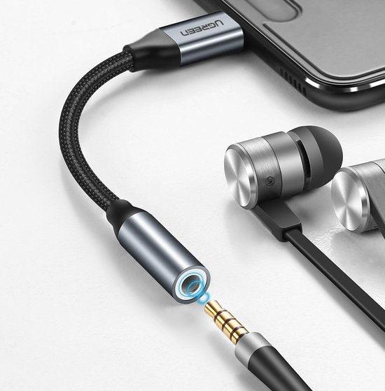 Ugreen USB-C naar 3,5 mm jack adapter - 11 cm