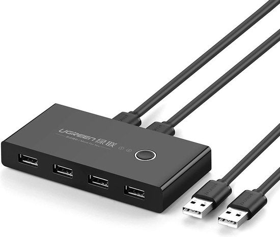 UGREEN USB 2.0 sharing switch - 4 ports - Black